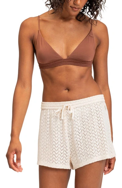 Roxy Sunset Riders Cover-up Shorts In Tapioca