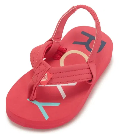 Roxy Kids' Vista Iii Arol100013-967 Sandal Toddler Red Heel Strap Flip Flop Jobb2118