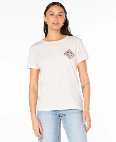 Roxy Women's Nouveau Hibiscus Boyfriend Crewneck Short-sleeve T-shirt In White