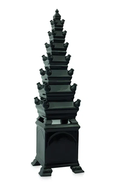 Royal Delft - Tulip Vase Pyramid - Black