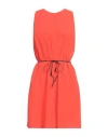 Rrd Woman Mini Dress Tomato Red Size 4 Polyamide, Elastane