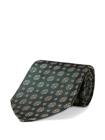 Rrl Geometric-print Silk Tie In Multi