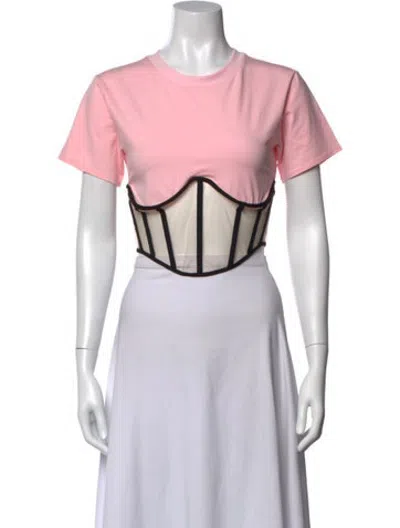 Pre-owned Rta Crew Neck Short Sleeve Top In Pink