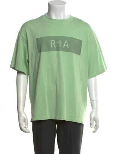 Pre-owned Rta Graphic Print Short Sleeve Shirt In Green