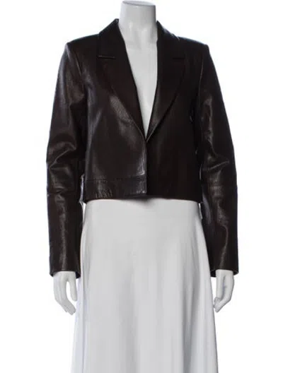 Pre-owned Rta Lambskin Blazer In Brown