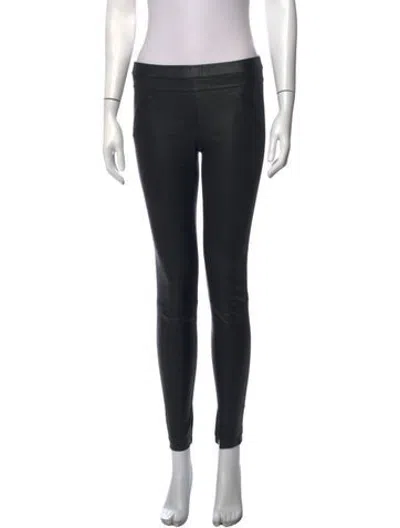 Pre-owned Rta Leather Skinny Leg Pants In Black