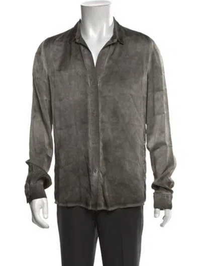Pre-owned Rta Long Sleeve Dress Shirt In Grey