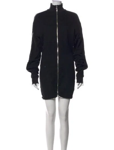 Pre-owned Rta Mock Neck Mini Dress In Black