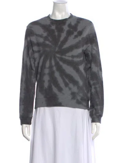 Pre-owned Rta Tie-dye Print Crew Neck Sweatshirt In Black
