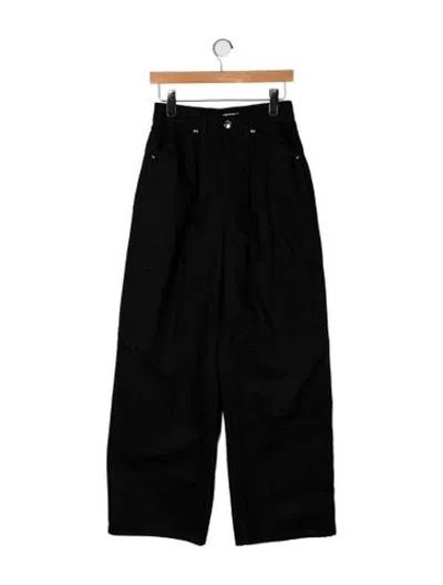 Pre-owned Rùadh High-rise Wide Leg Jeans In Black