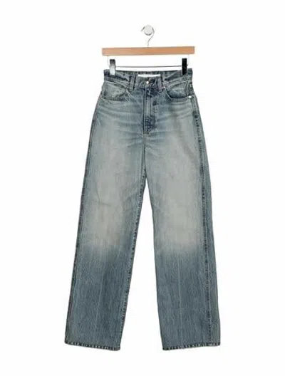 Pre-owned Rùadh High-rise Wide Leg Jeans In Blue