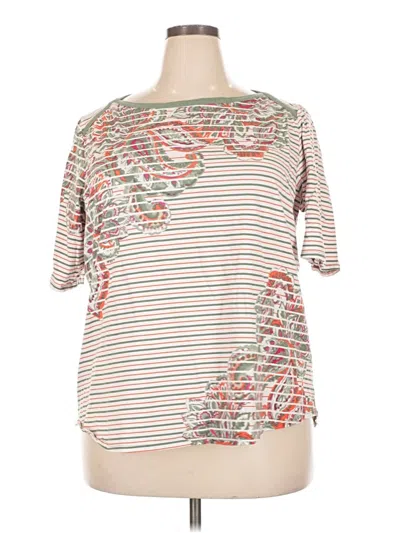 Pre-owned Ruby Rd. 3/4 Sleeve T-shirt In Ivory