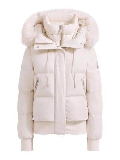 Rudsak Cieyna Down-filled Bomber Jacket In Cream