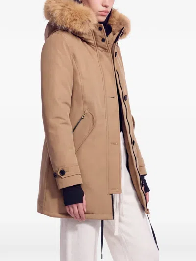 Rudsak Keyshia Faux-fur Trim Parka In Brown