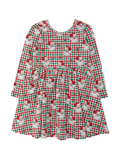 Rufflebutts Knit Long Sleeve Twirl Dress (little Kid)) In Multi