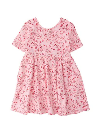 Rufflebutts Kids'  Knit Short Sleeve Twirl Dress (toddler) In Pink