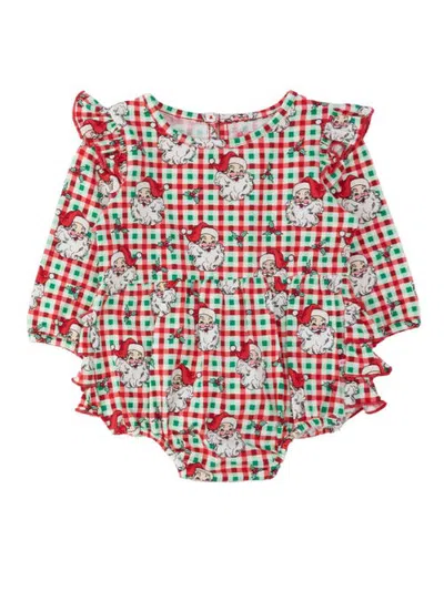 Rufflebutts Kids'  Long Sleeve Flutter Bubble Romper (baby) In Multi