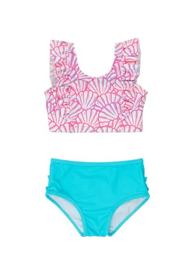 Rufflebutts Upf50 Waterfall Tankini (little Kid) In Multi