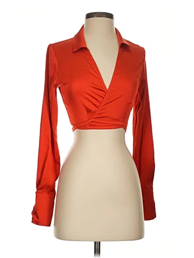 Pre-owned Runaway Long Sleeve Blouse In Orange