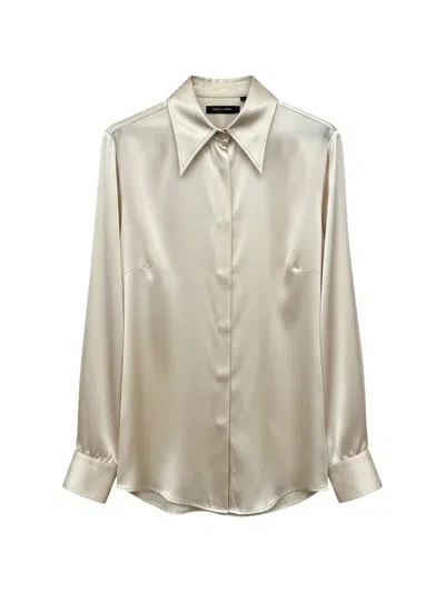 Rundholz Black Label Satin-finish Long-sleeve Shirt In Neutral