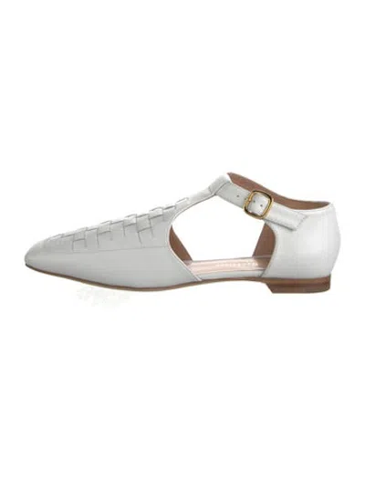 Pre-owned Rupert Sanderson Leather Flats In Silver/white