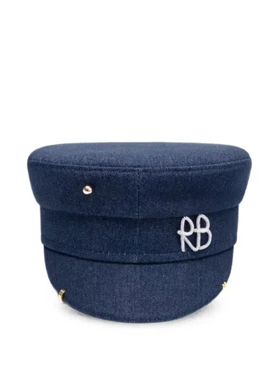 Ruslan Baginskiy Baker Boy Pierced Cap In Blue