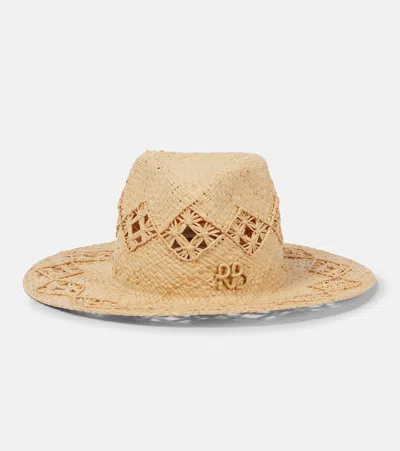 Ruslan Baginskiy Fedora Straw Hat In Natural Straw