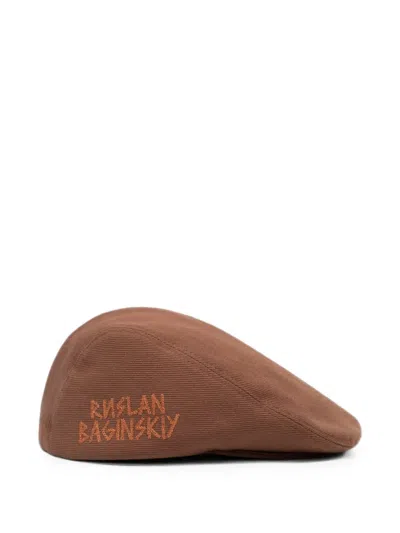 Ruslan Baginskiy Ivy Logo-embroidered Cap In Brown