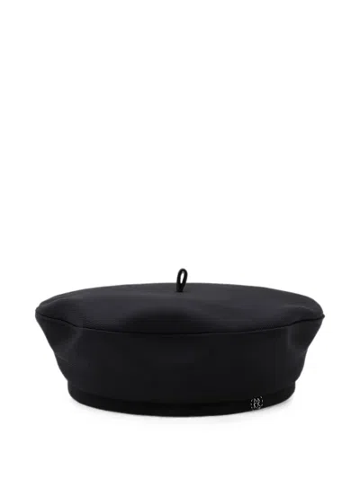 Ruslan Baginskiy Monogram-embellished Beret In Black