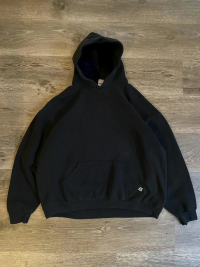 Pre-owned Russell Athletic X Vintage 90's Russell Athletic Boxy Hoodie In Black