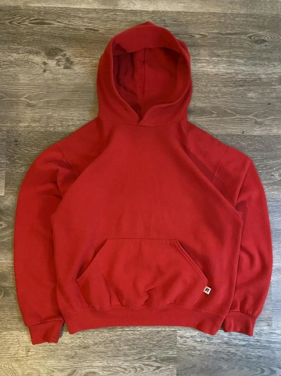 Pre-owned Russell Athletic X Vintage 90's Russell Athletic Boxy Hoodie In Red