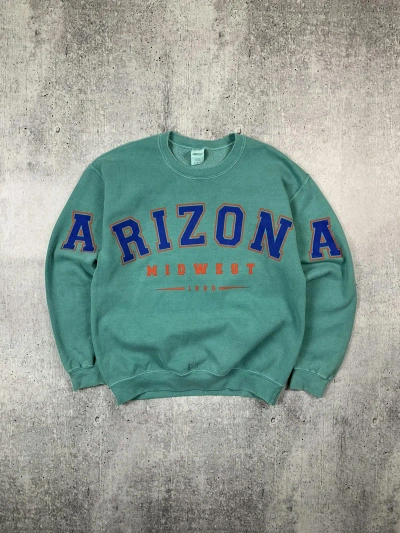 Pre-owned Russell Athletic X Vintage Aop Vintage Arizona Crewneck Sweatshirt In Multicolor