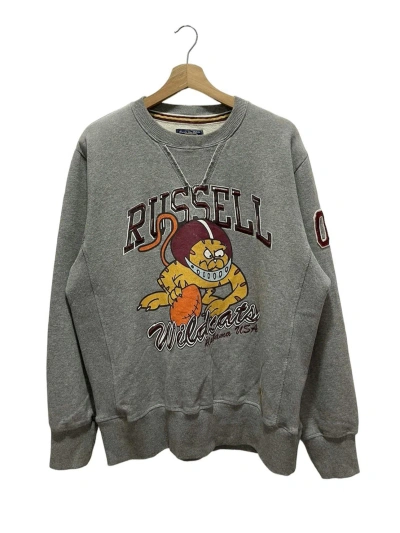Pre-owned Russell Athletic X Vintage Russell Athletic Wildcats Big Logo Sweatshirt In Grey