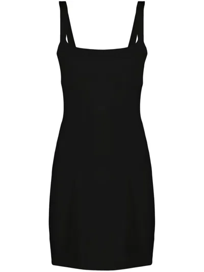 Rxquette Frame Dart-detail Crepe Minidress In Schwarz