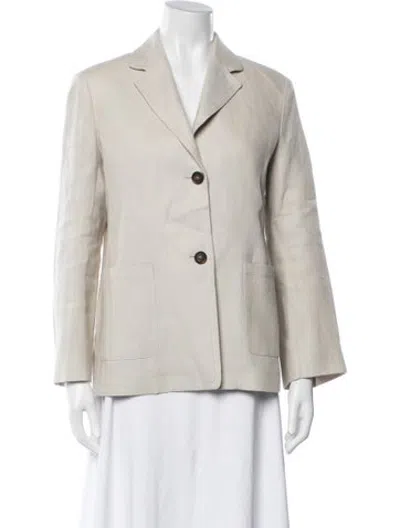 Pre-owned S Max Mara Linen Blazer In Neutrals