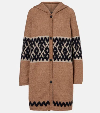S Max Mara Moscova Mohair And Wool-blend Cardigan In Brown