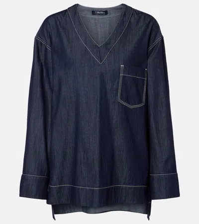 S Max Mara Pace Denim Shirt In Blue