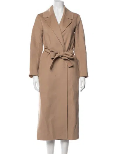 Pre-owned S Max Mara Virgin Wool Coat In Brown