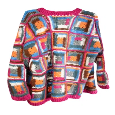 Saachi Women's Crochet Short Marrakesh Orange Jacket In Multi