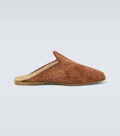 Sabah Baba Leather Mules In Brown