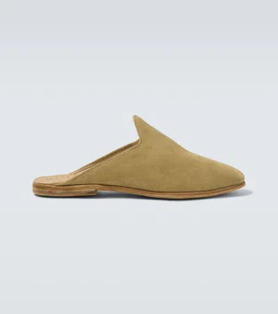 Sabah Baba Suede Mules In Green
