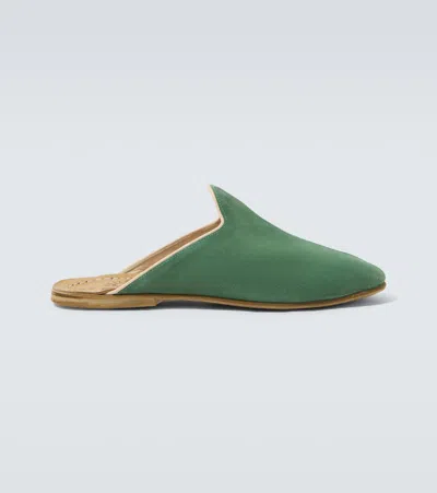Sabah Baba Suede Mules In Green