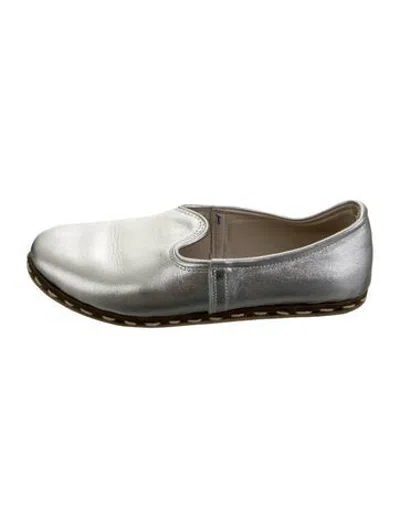Pre-owned Sabah Leather Loafers In Silver
