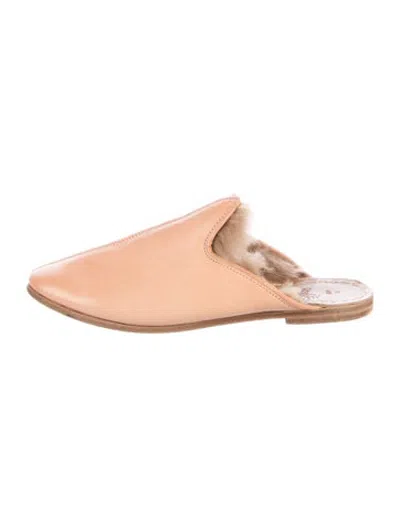 Pre-owned Sabah Leather Mules In Neutrals