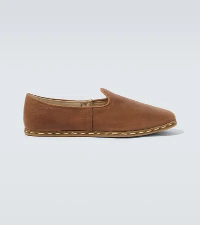 Sabah Leather Slip-on Shoes In Brown