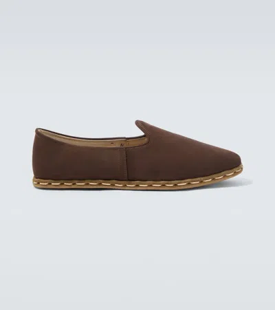 Sabah Leather Slip-on Shoes In Brown
