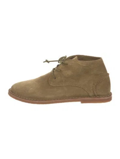Pre-owned Sabah Suede Boots In Green