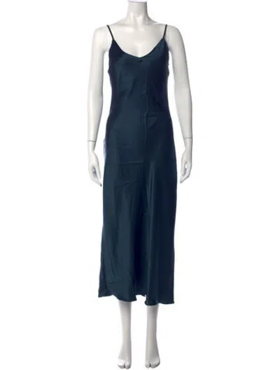 Pre-owned Sablyn Silk Midi Length Dress In Neutrals