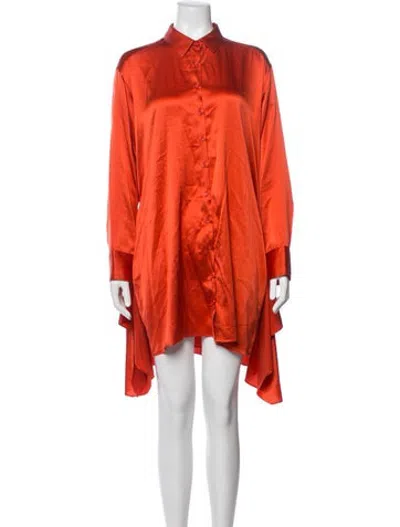 Pre-owned Sablyn Silk Mini Dress In Orange