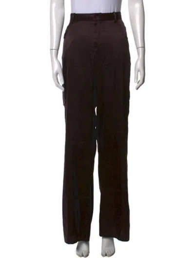 Pre-owned Sablyn Silk Wide Leg Pants In Black